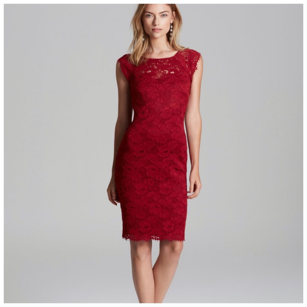 Laundry Red Lace Dress Sz 0 (R15)
